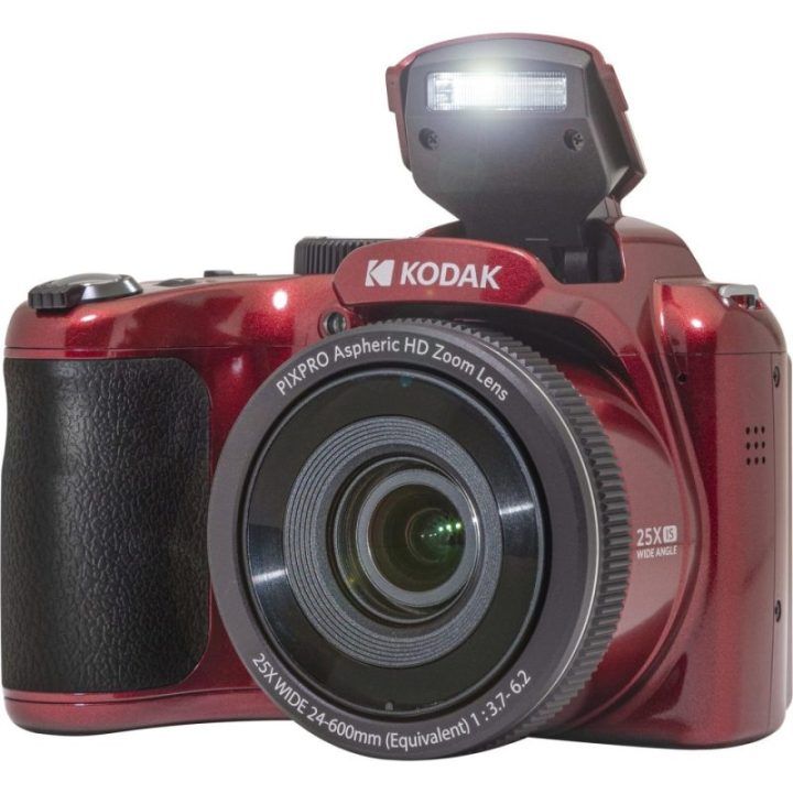 Skaitmeninis fotoaparatas su 25× optiniu priartinimu Kodak AZ255, raudonas