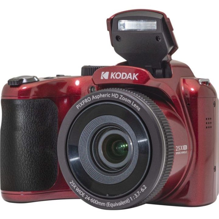 Skaitmeninis fotoaparatas su 25× optiniu priartinimu Kodak AZ255, raudonas