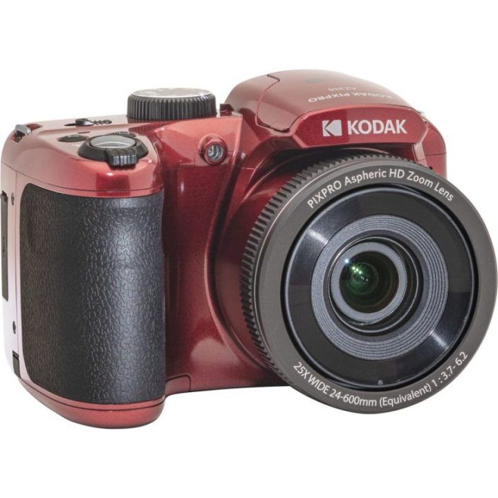 Skaitmeninis fotoaparatas su 25× optiniu priartinimu Kodak AZ255, raudonas