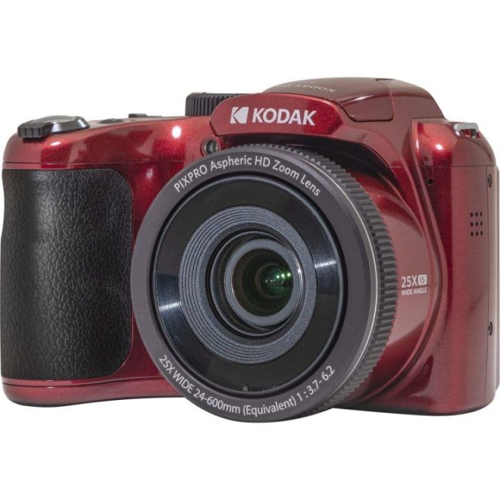 Skaitmeninis fotoaparatas su 25× optiniu priartinimu Kodak AZ255, raudonas