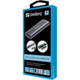 M.2 ir NVMe SSD kaupiklių dėklas Sandberg, USB 3.2 Gen 2, iki 2 TB