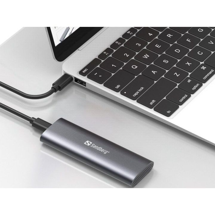M.2 ir NVMe SSD kaupiklių dėklas Sandberg, USB 3.2 Gen 2, iki 2 TB