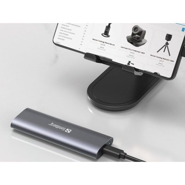 M.2 ir NVMe SSD kaupiklių dėklas Sandberg, USB 3.2 Gen 2, iki 2 TB