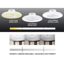Lubų ventiliatorius su pritemdomu LED apšvietimu Beper P206VEN650, 40 W, 60 cm