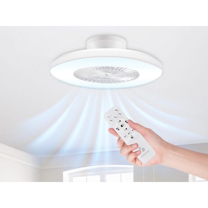 Lubų ventiliatorius su pritemdomu LED apšvietimu Beper P206VEN650, 40 W, 60 cm