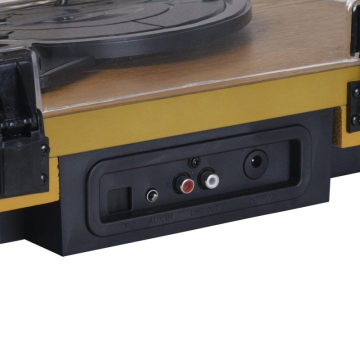 Patefonas su USB ir SD kortelių lizdais, Bluetooth Denver VPL-230LW, 2 × 10 W, šviesaus medžio spalvos