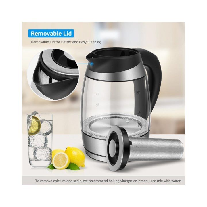 Elektrinis stiklinis virdulys ForMe FKG-448, 1,8 l, pilkas