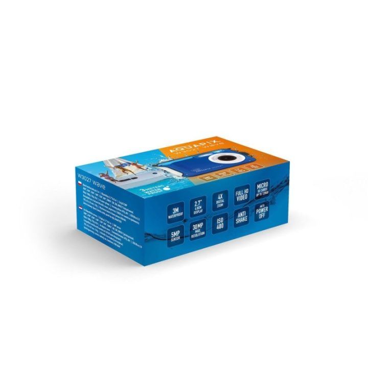 Povandeninis fotoaparatas Easypix Aquapix W3027 Wave, mėlynas