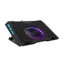 Nešiojamojo kompiuterio aušinimo stovas su RGB White Shark AURORA GCP-13, 17,3 colio, juodas