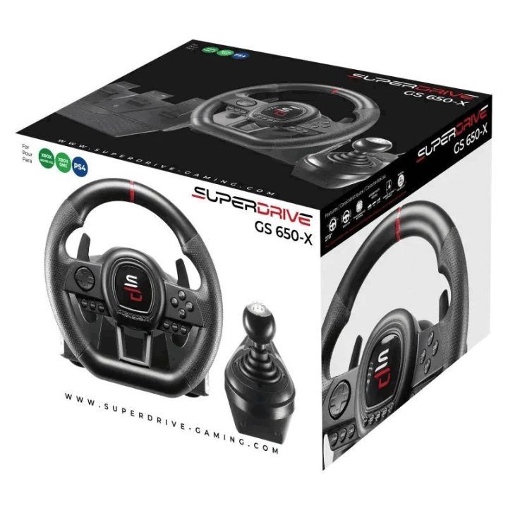 Žaidimų vairas PS4, Xbox One ir Xbox Series X/S Subsonic Superdrive GS 650-X, 270°, 26 cm