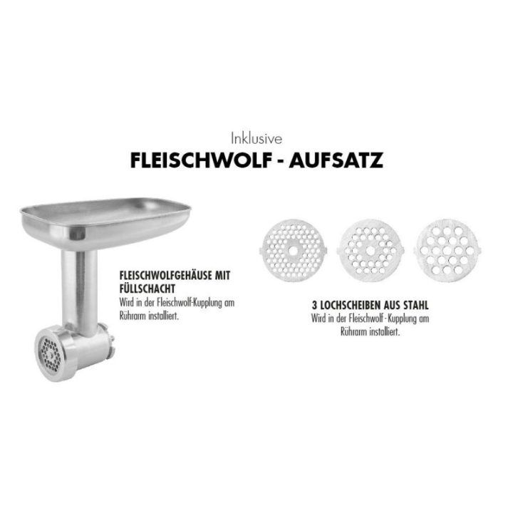 Planetinis virtuvinis plaktuvas su smulkintuvo priedu Gastroback Design Advanced Digital, 600 W, 5 l