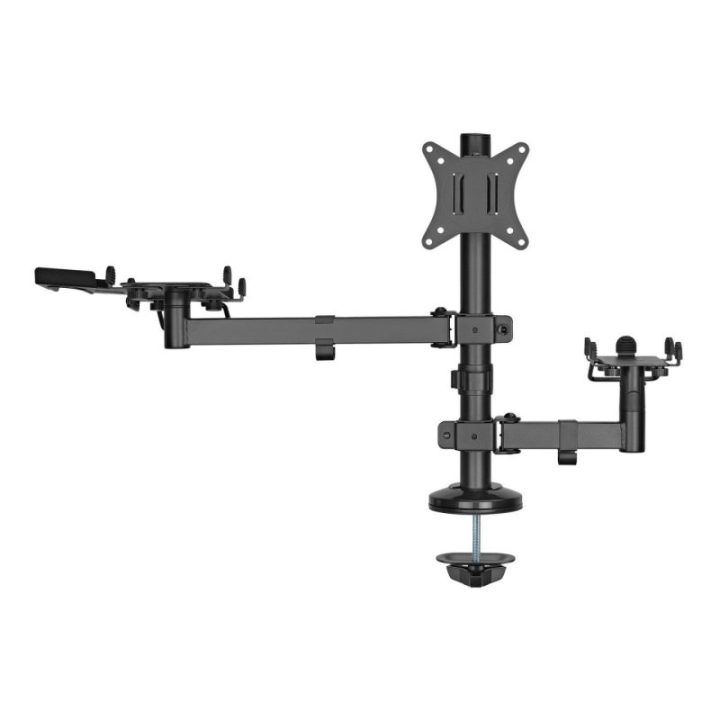 POS terminalo, spausdintuvo ir monitoriaus laikiklis Sbox PTM-02S, juodas