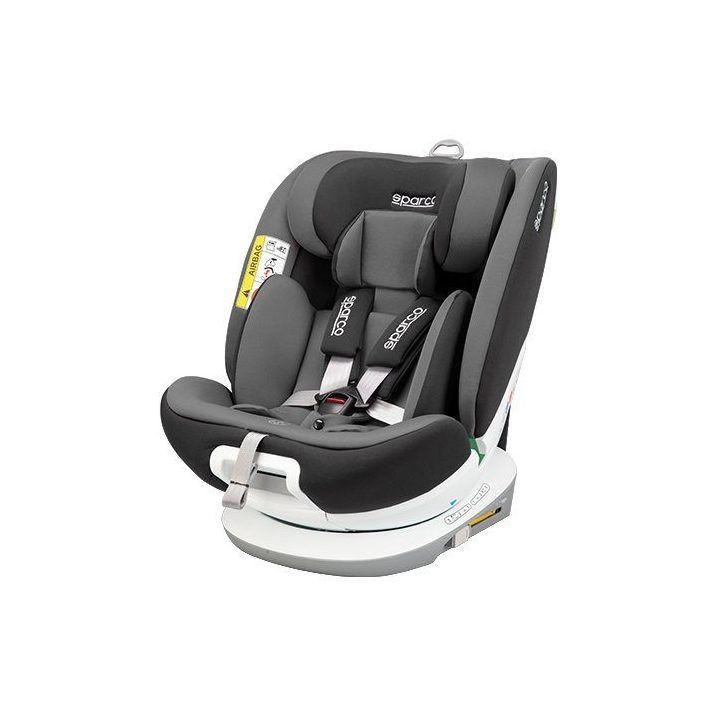 Vaikiška automobilinė kėdutė su 360° pasukimu Sparco SK3000, 40–150 cm, pilka
