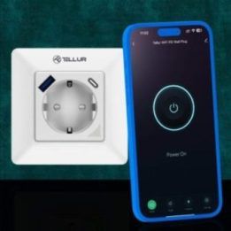 Išmanusis Wi-Fi kištukinis lizdas su USB-C ir USB-A Tellur, 3600 W, baltas