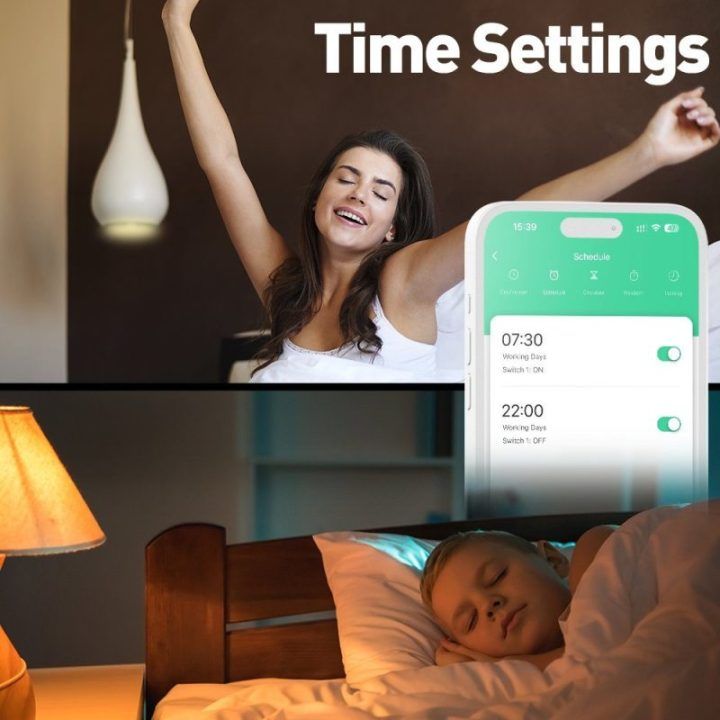 Išmanusis Wi-Fi kištukinis lizdas su USB-C ir USB-A Tellur, 3600 W, baltas