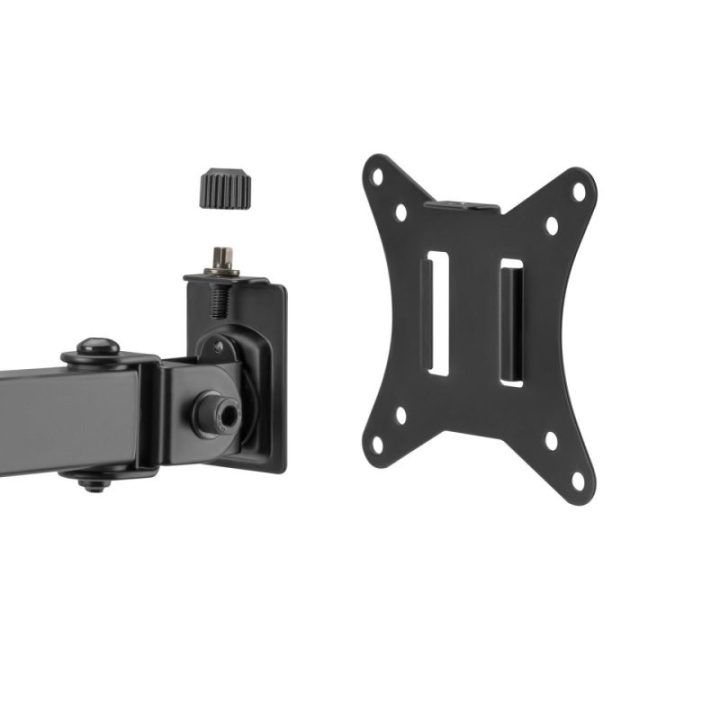 Dvigubas monitorių laikiklis Sbox LCD-352/2-2, 13–32 colių, 2 × 8 kg, juodas
