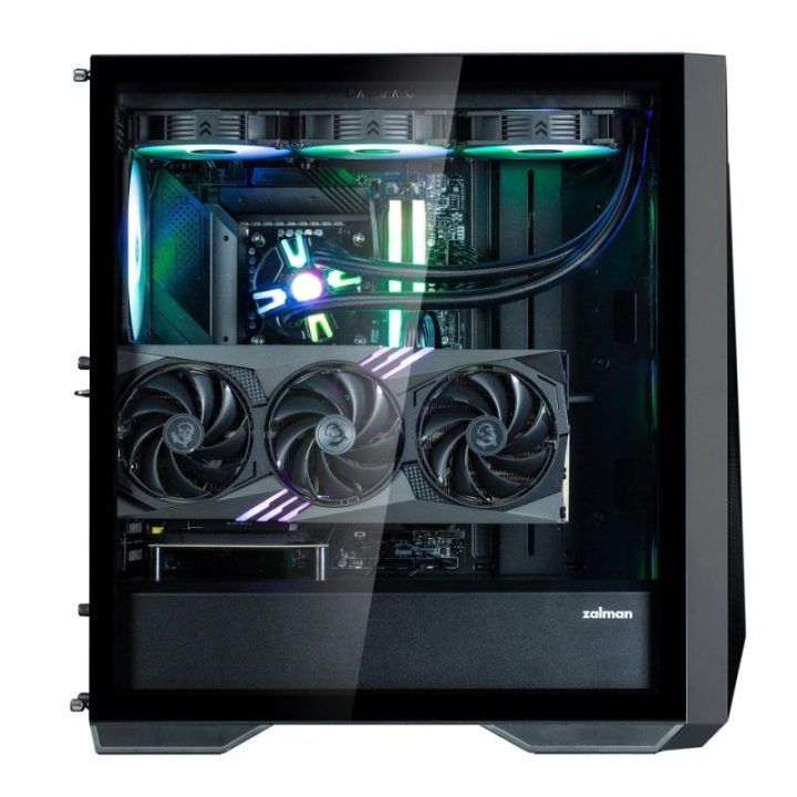Kompiuterio korpusas ATX Mid-Tower su 4 ARGB ventiliatoriais Zalman Z9 Iceberg, juodas