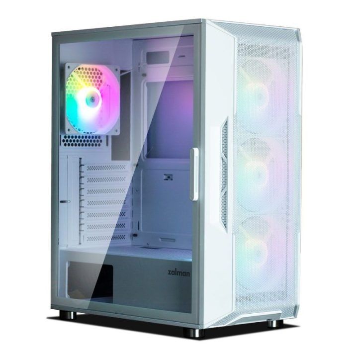 Kompiuterio korpusas su 4 RGB ventiliatoriais Zalman I3 NEO, baltas