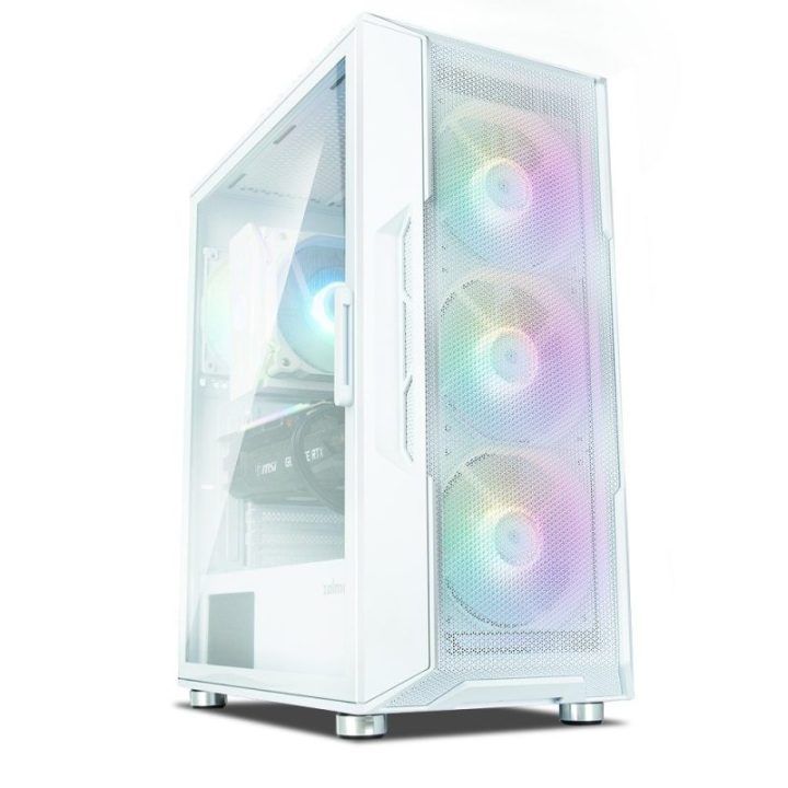 Kompiuterio korpusas su 4 RGB ventiliatoriais Zalman I3 NEO, baltas
