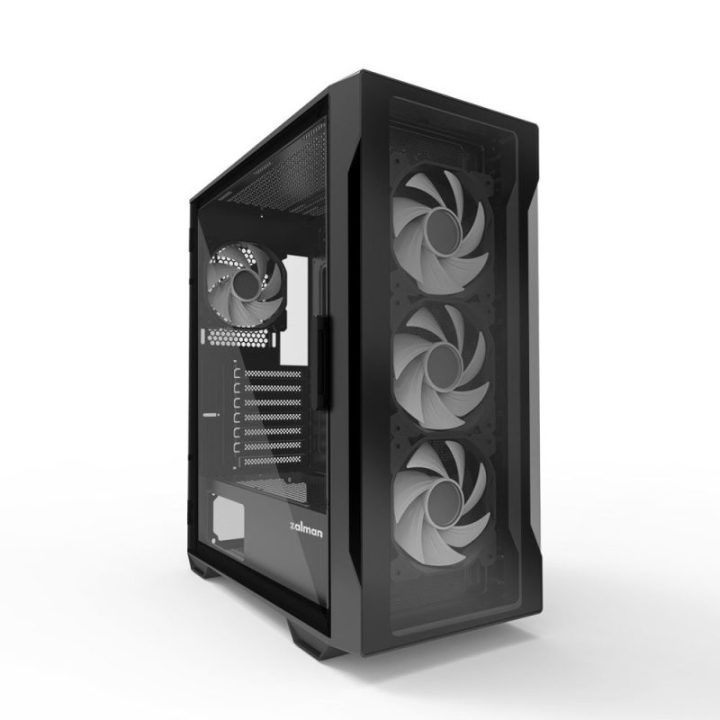 Kompiuterio korpusas Zalman I3 NEO TG, 4 RGB ventiliatoriai, juodas