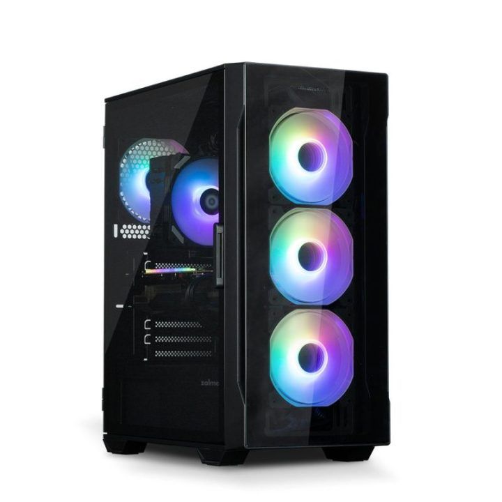 Kompiuterio korpusas Zalman I3 NEO TG, 4 RGB ventiliatoriai, juodas
