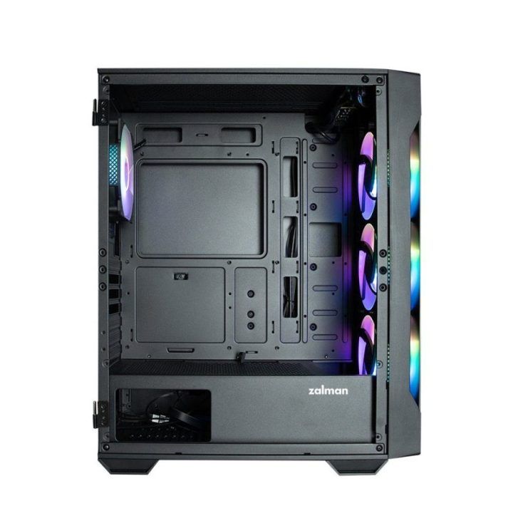 Kompiuterio korpusas Zalman I3 NEO TG, 4 RGB ventiliatoriai, juodas