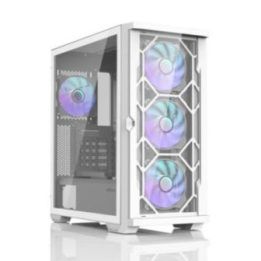 ATX kompiuterio korpusas su 4 ARGB ventiliatoriais Zalman Z10 DUO, baltas
