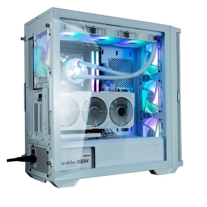ATX kompiuterio korpusas su 4 ARGB ventiliatoriais Zalman Z10 DUO, baltas