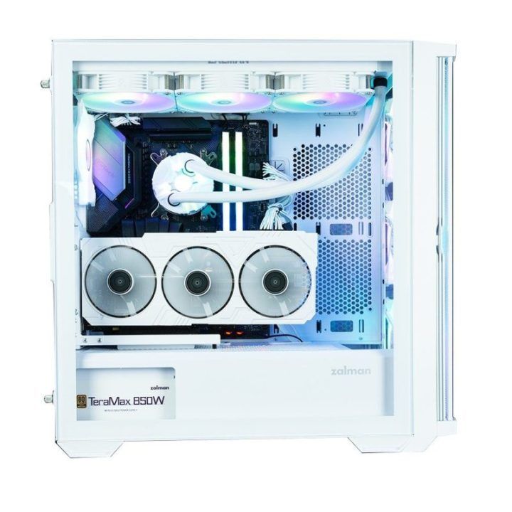 ATX kompiuterio korpusas su 4 ARGB ventiliatoriais Zalman Z10 DUO, baltas