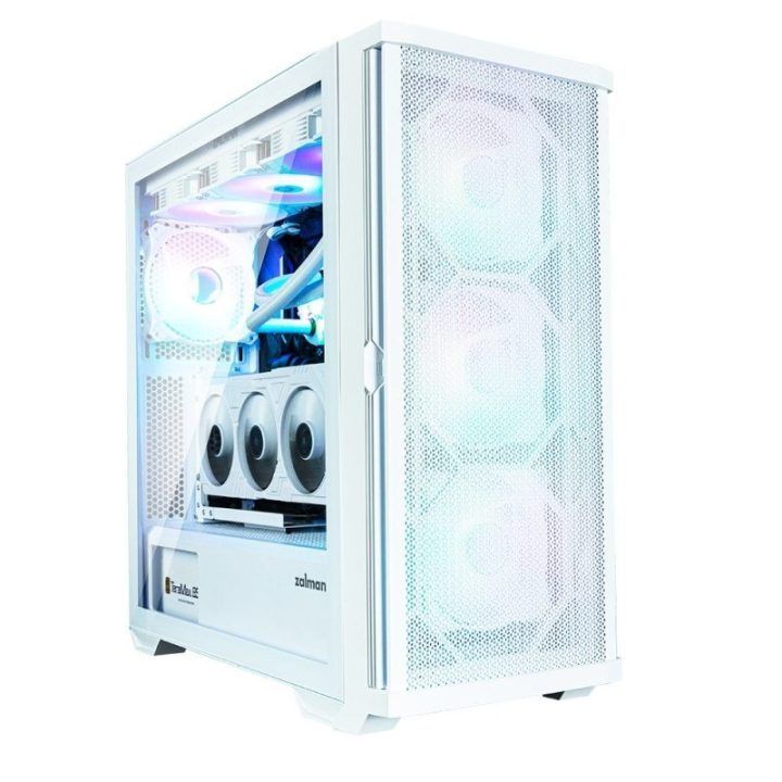 ATX kompiuterio korpusas su 4 ARGB ventiliatoriais Zalman Z10 DUO, baltas