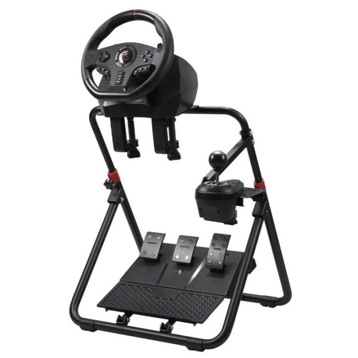 Žaidimų vairo stovas su reguliuojamo aukščio atrama Subsonic Racing Stand