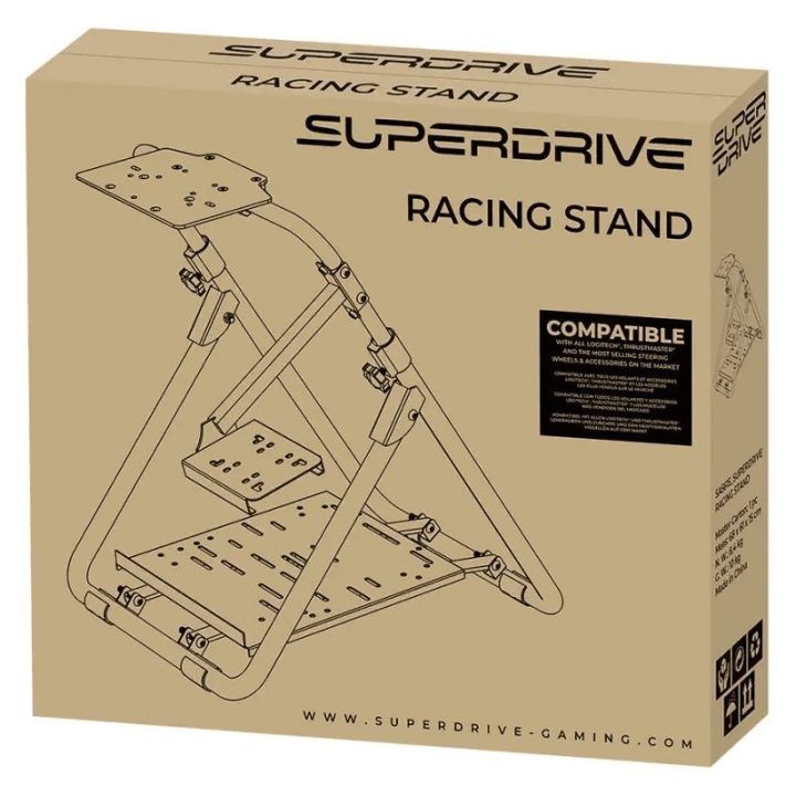 Žaidimų vairo stovas su reguliuojamo aukščio atrama Subsonic Racing Stand