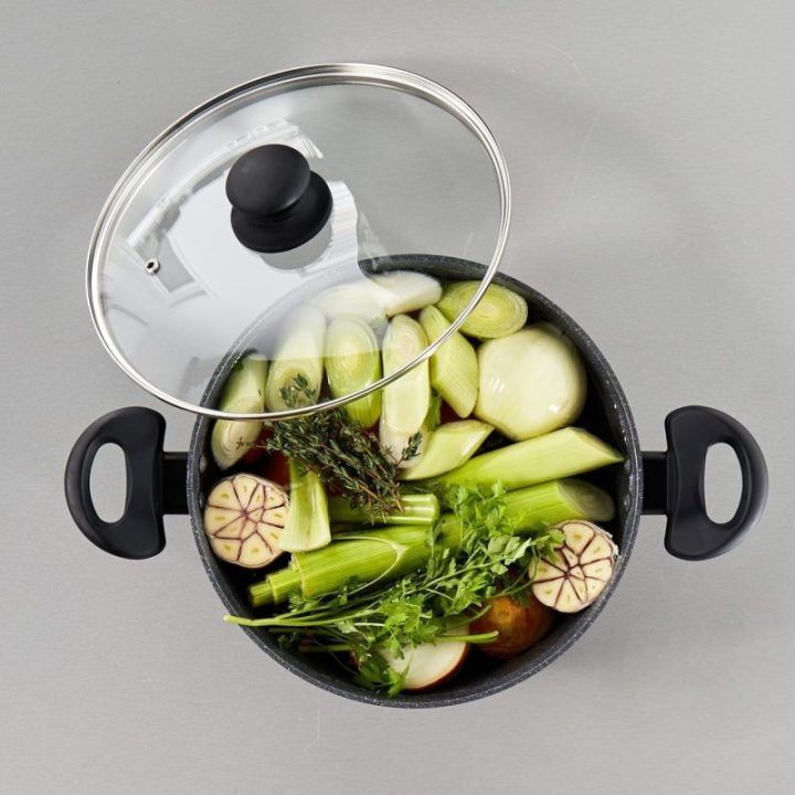 Puodas su nelimpančia danga Russell Hobbs Metallic Marble, 24 cm, 2,1 l