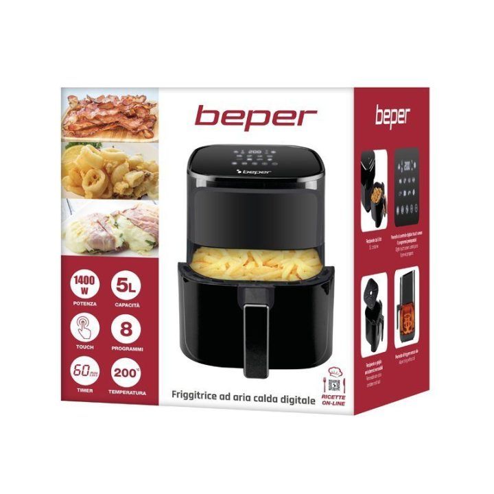 Karšto oro gruzdintuvė Beper P101FRI051, 5 l, 1400 W