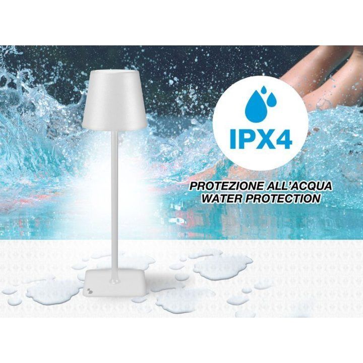 Įkraunama stalinė lempa Beper P201UTP112, 10,5 × 10,5 × 37,5 cm, balta