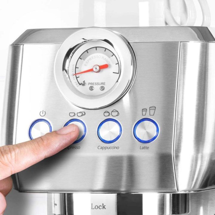 Espreso kavos aparatas su portafiltru ir automatiniu pieno plakikliu Gastroback Design Espresso Piccolo Pro M, 1350 W