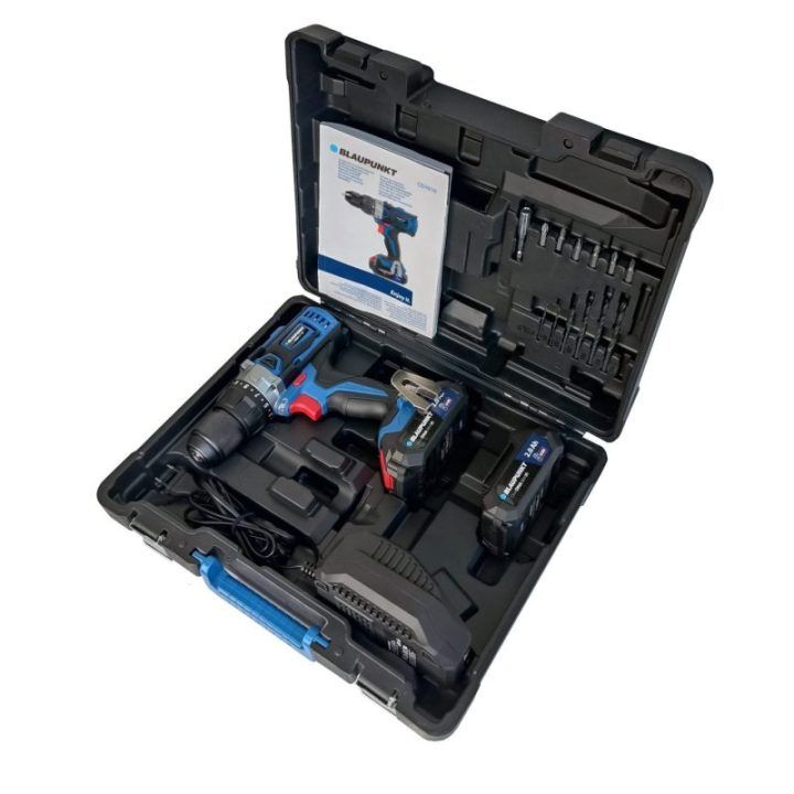 Akumuliatorinis gręžtuvas su metaliniu griebtuvu Blaupunkt CD7010, 18 V