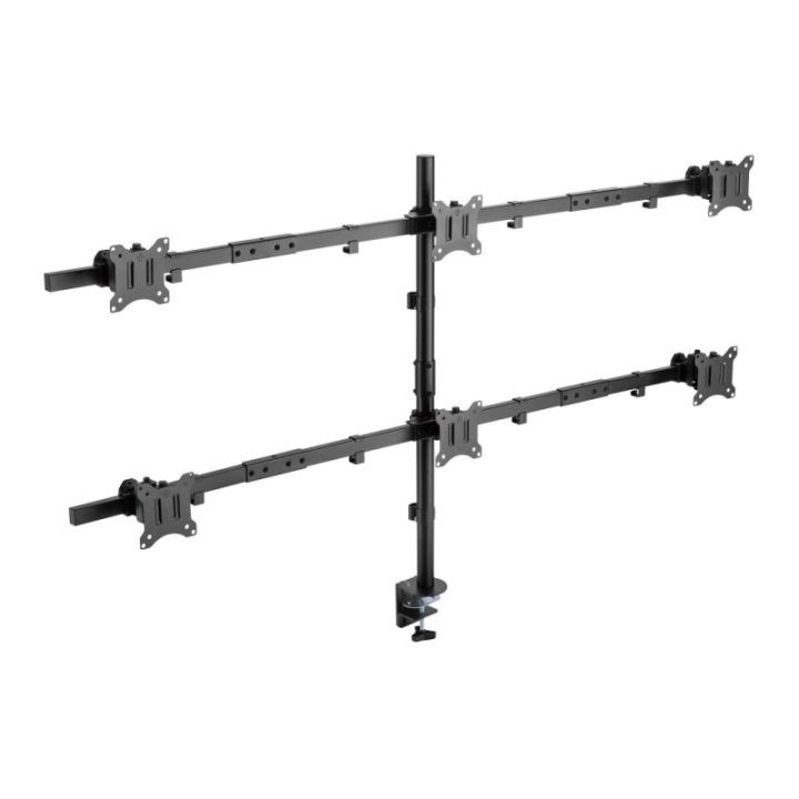 Laikiklis šešiems monitoriams Sbox LCD-352/6-2, 17–32 colių, juodas