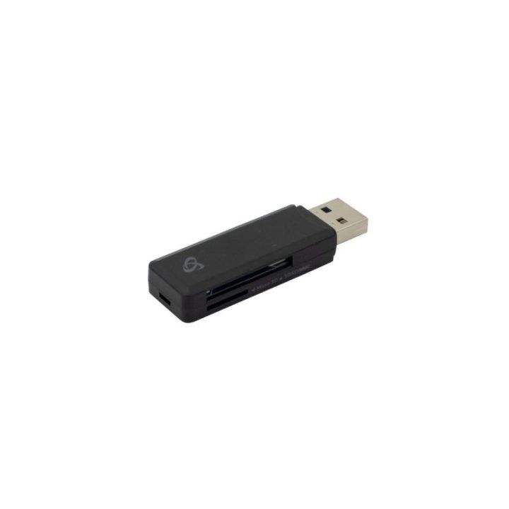 Atminties kortelių skaitytuvas Sbox CR-01, USB 3.0, juodas