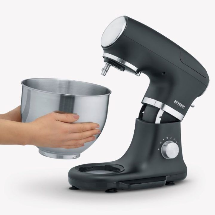 Planetinis virtuvinis kombainas Severin KM 3898, 5,5 l, 1000 W, juodas