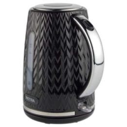 Elektrinis virdulys su ševrono raštu Petra, 1,7 l, 2200 W, juodas