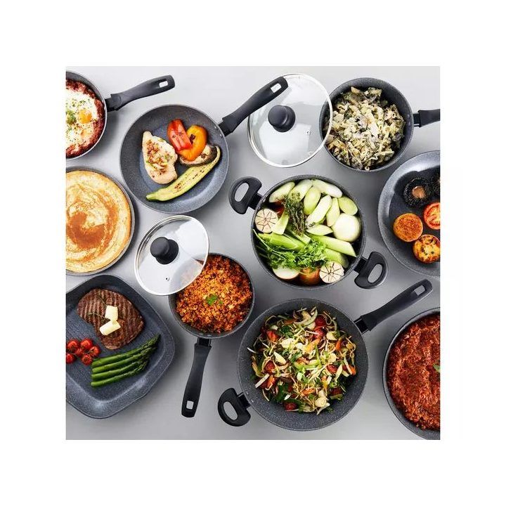 Keptuvių ir prikaistuvių rinkinys Russell Hobbs Metallic Marble, 5 vnt