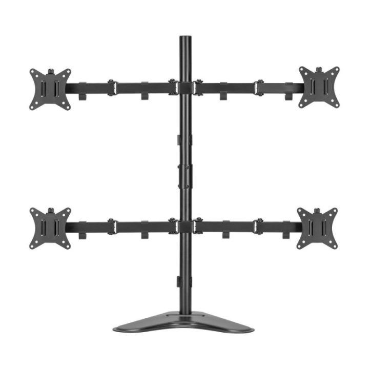 Keturių monitorių stovas Sbox LCD-F048-2, 17–32 colių, juodas