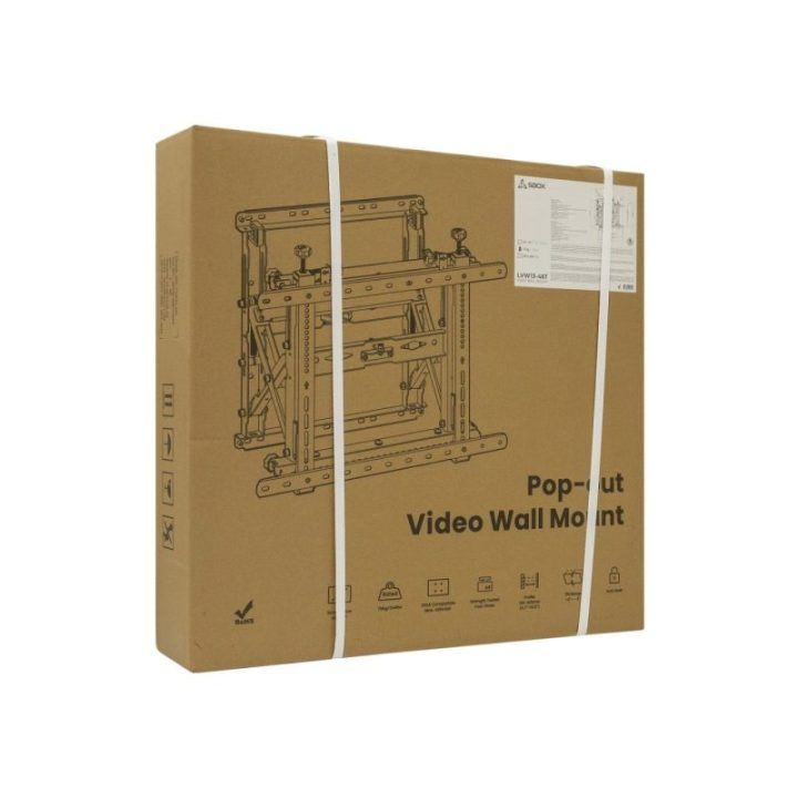 Fiksuotas televizoriaus sieninis laikiklis Sbox LVW13-46T, 45–70 colių, juodas
