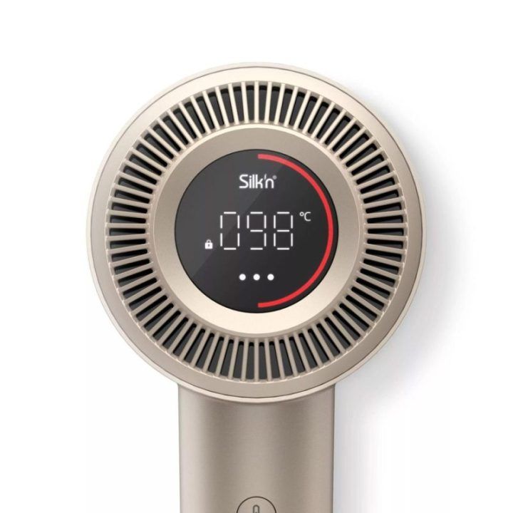Plaukų džiovintuvas su vandens jonų technologija Silkn SilkyAir Pro, rožinio aukso spalvos
