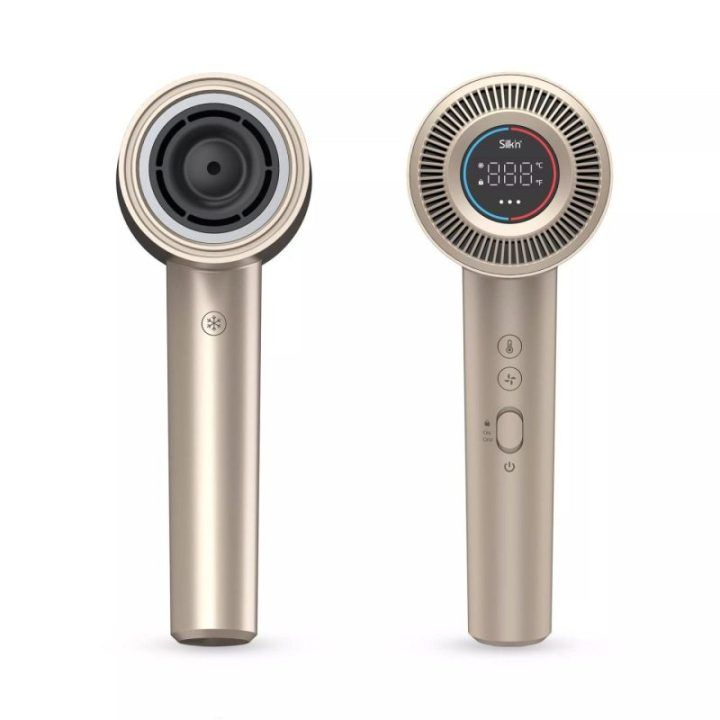 Plaukų džiovintuvas su vandens jonų technologija Silkn SilkyAir Pro, rožinio aukso spalvos