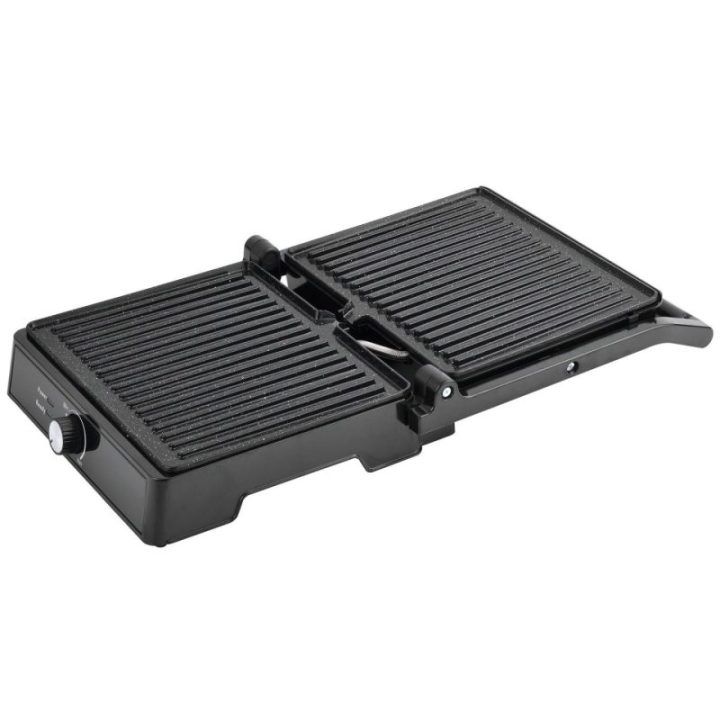 Sulankstomas kontaktinis grilis su marmuro danga Lovio, 2000 W, juodas