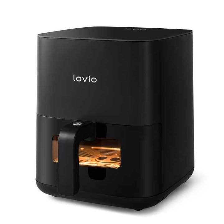 Karšto oro gruzdintuvė su garų funkcija Lovio PureFry, 5 l, juoda