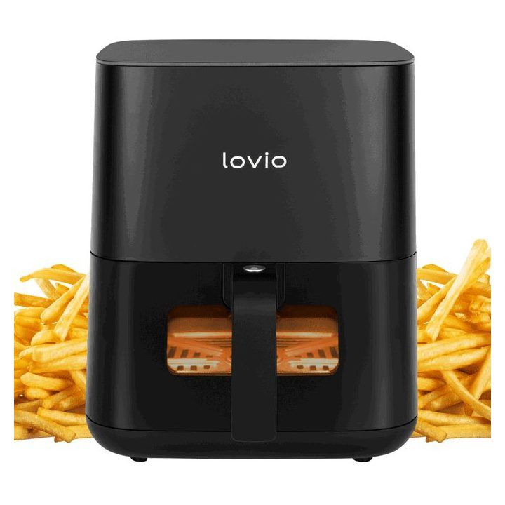 Karšto oro gruzdintuvė su garų funkcija Lovio PureFry, 5 l, juoda