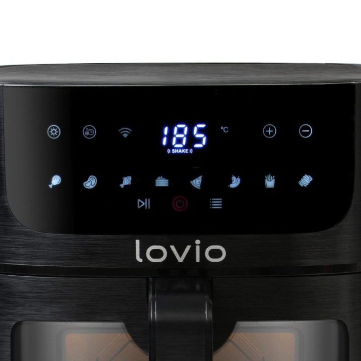 Karšto oro gruzdintuvė su garų funkcija Lovio PureFry XL Smart, 6 l, juoda